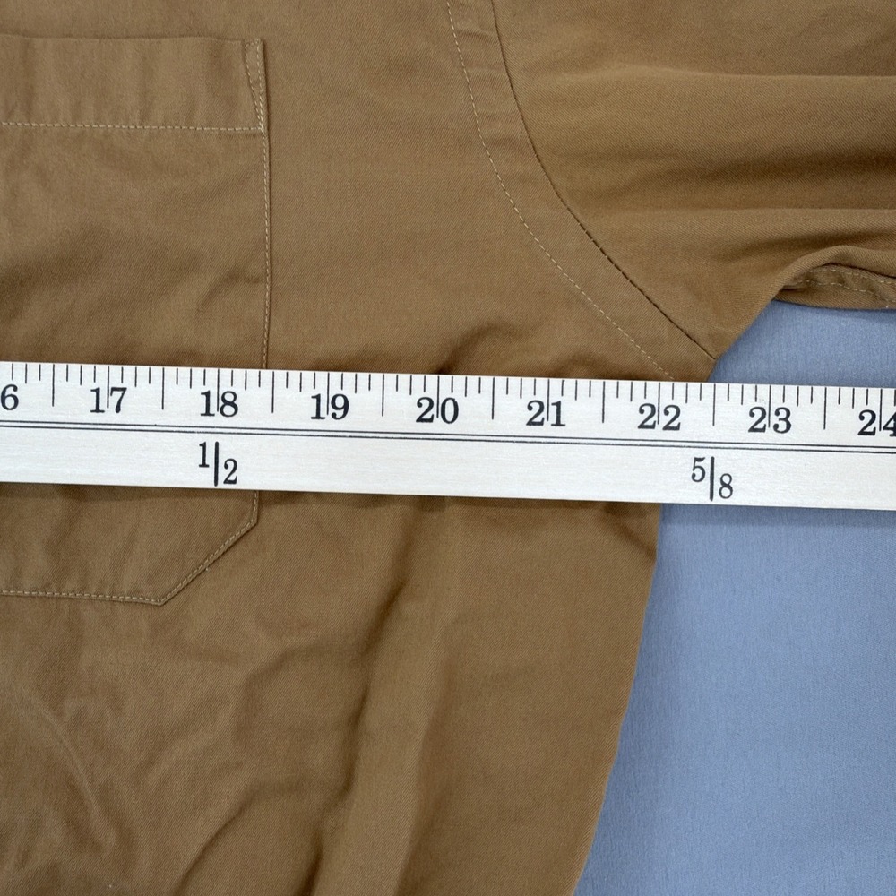 Kenneth Cole Reaction Dress Shirt Men's Medium 15.5 Brown Long Sleeve Button Up - Picture 8 of 9